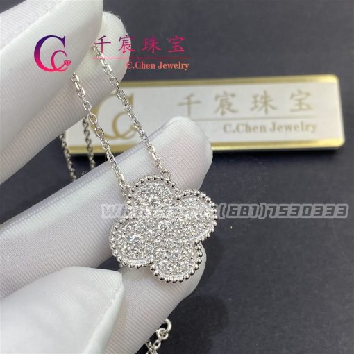 Van Cleef & Arpels Magic Alhambra pendant white gold Diamond 20mm