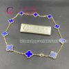 Van Cleef & Arpels Vintage Alhambra Necklace 10 Motifs Yellow Gold lapis lazuli