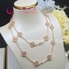 Van Cleef & Arpels Vintage Alhambra Long Necklace 20 Motifs Rose Gold VCARN9T000