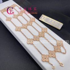 Van Cleef & Arpels Vintage Alhambra Long Necklace 20 Motifs Rose Gold VCARN9T000