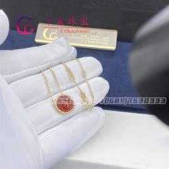 Van Cleef & Arpels Perlée Couleurs Pendant Yellow Gold and Carnelian VCARP4D000