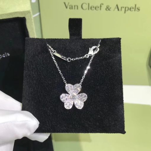 Van Cleef & Arpels Frivole Pendant, Small Model White Gold VCARD31800