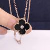 Van Cleef & Arpels Vintage Alhambra Pendant Onyx and Diamond