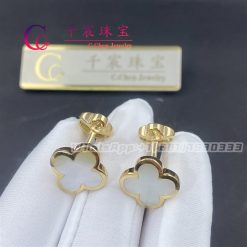 Van Cleef & Arpels Alhambra cufflinks yellow gold Mother-of-pearl VCARC95000