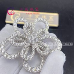 Van Cleef & Arpels Flowerlace Clip White Gold Diamond