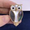 Van Cleef & Arpels Lucky Animals Owl clip Yellow gold, Mother-of-pearl, Onyx VCARP2AV00