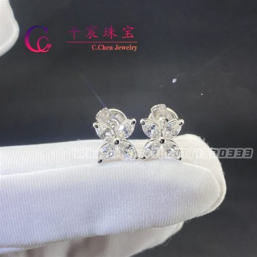 Tiffany Victoria™ Earrings Medium Platinum With Marquise Diamonds 60132211