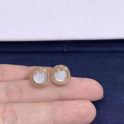 Tiffany T Mother-of-pearl Circle Earrings in 18k Rose Gold 66886034