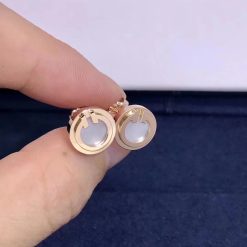 Tiffany T Mother-of-pearl Circle Earrings in 18k Rose Gold 66886034