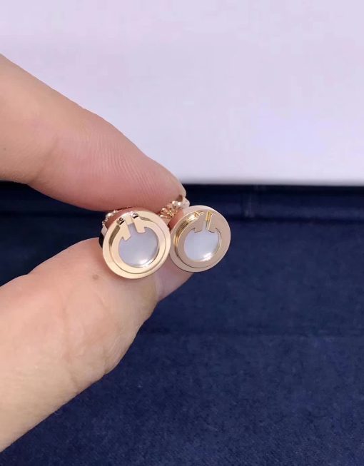 Tiffany T Mother-of-pearl Circle Earrings in 18k Rose Gold 66886034