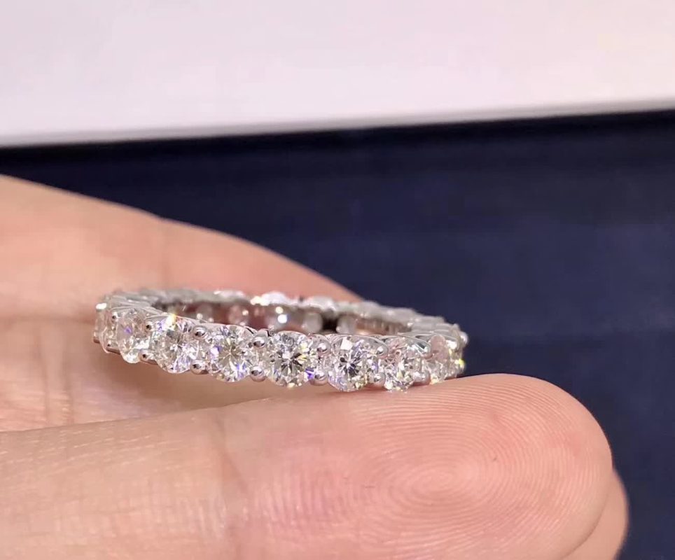 Tiffany Forever Band Ring in Platinum with a Full Circle of Diamonds ...