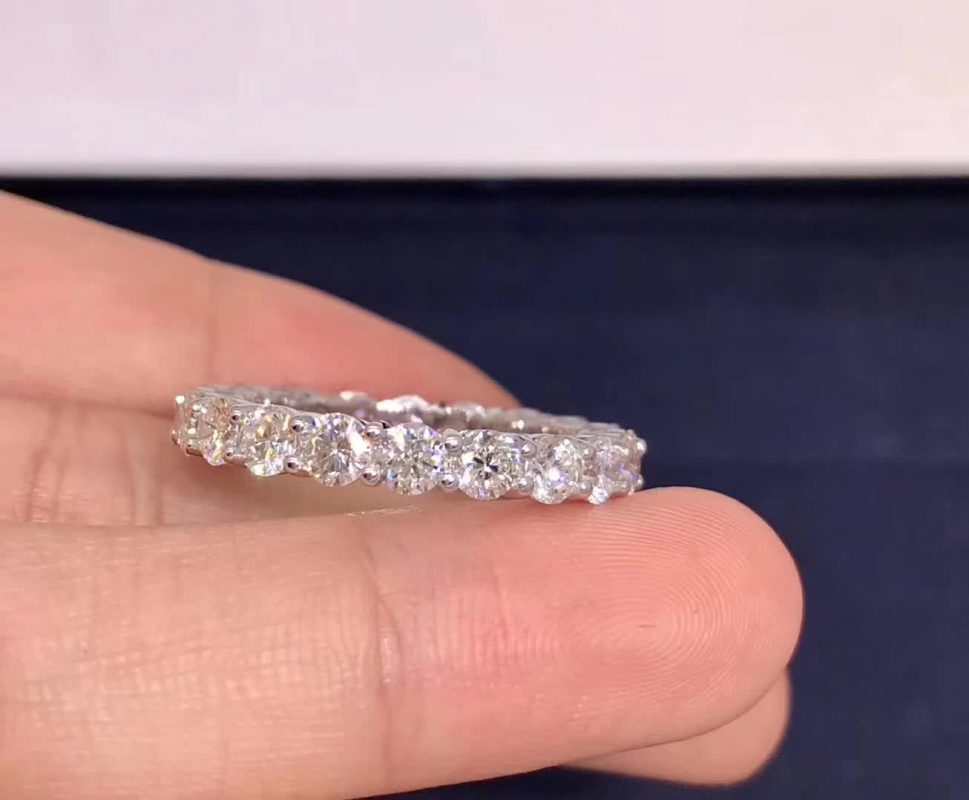 Tiffany Forever Band Ring in Platinum with a Full Circle of Diamonds ...