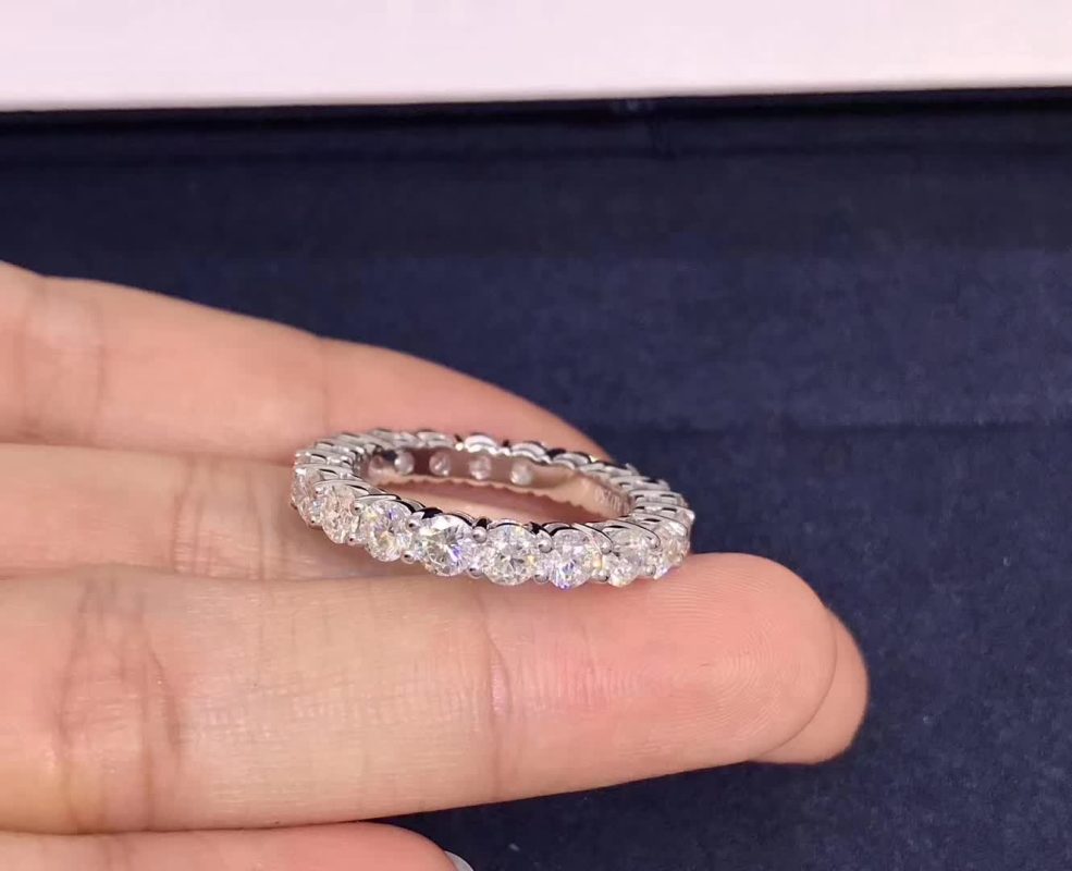 Tiffany Forever Band Ring in Platinum with a Full Circle of Diamonds ...