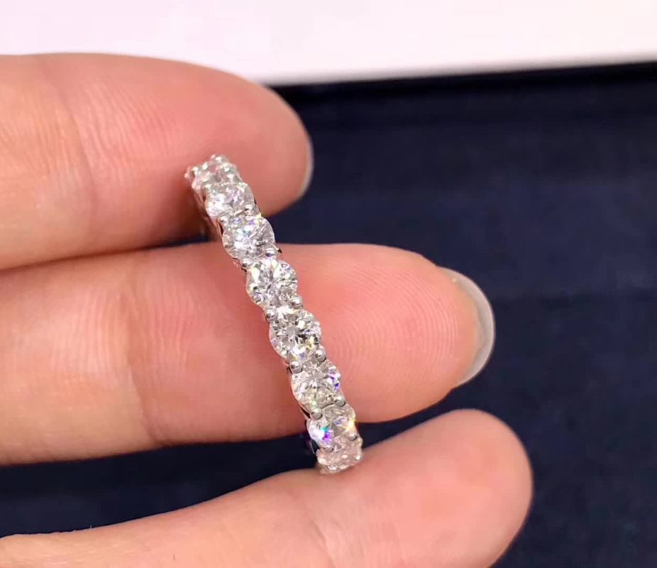 Tiffany Forever Band Ring in Platinum with a Full Circle of Diamonds ...
