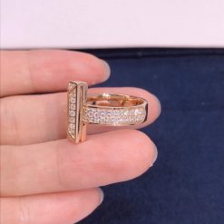 Tiffany T T1 Ring in Rose Gold with Diamonds 68169798