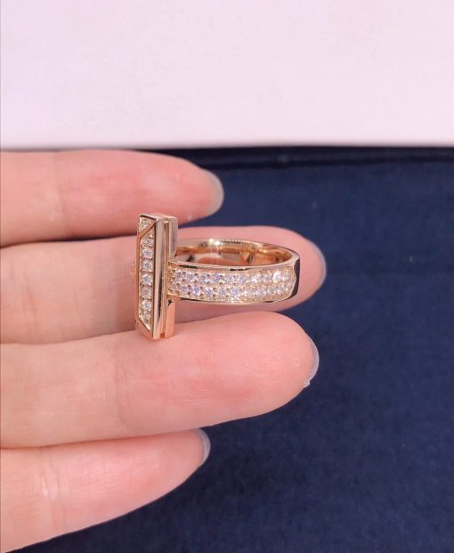 Tiffany T T1 Ring in Rose Gold with Diamonds 68169798