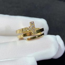 Tiffany T Diamond Square Wrap Ring in 18k Gold