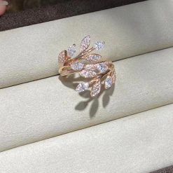 Tiffany Victoria™ Diamond Vine Bypass Ring in 18k Rose Gold 68384141