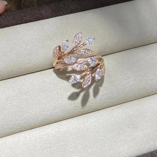 Tiffany Victoria™ Diamond Vine Bypass Ring in 18k Rose Gold 68384141