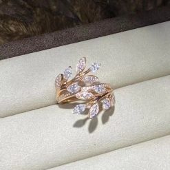 Tiffany Victoria™ Diamond Vine Bypass Ring in 18k Rose Gold 68384141