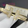 Tiffany T Pavé Diamond Square Bracelet in 18k Yellow Gold 60153366