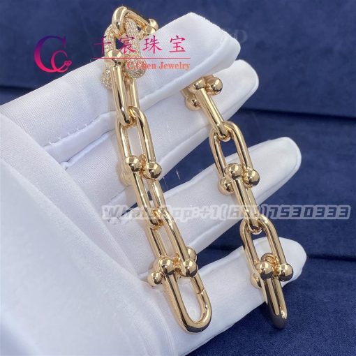 Tiffany HardWear Link Bracelet 18k Rose Gold With Round Brilliant Diamonds 60451095