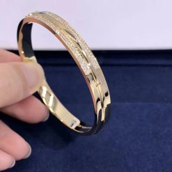 Tiffany T Pavé Diamond Hinged Bangle in 18k Gold 60153452