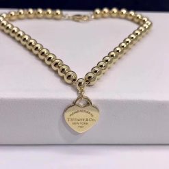 Tiffany Return to Tiffany™ Heart Tag Bead Bracelet in Yellow Gold 60128929