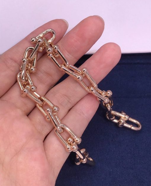 Tiffany HardWear Medium Link Bracelet in Rose Gold 70881624