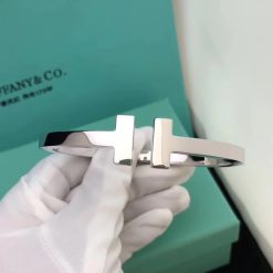 Tiffany T Square Bracelet in 18k White Gold 60010729