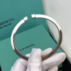 Tiffany T Square Bracelet in 18k White Gold 60010729