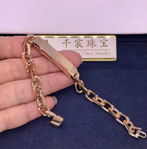 Tiffany 1837™ Makers Narrow Chain Bracelet In 18k Rose Gold