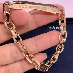 Tiffany 1837™ Makers Narrow Chain Bracelet In 18k Rose Gold