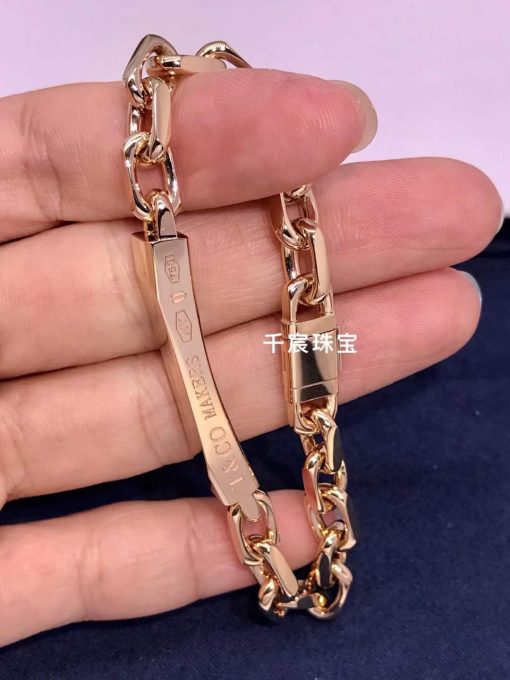 Tiffany 1837™ Makers Narrow Chain Bracelet In 18k Rose Gold