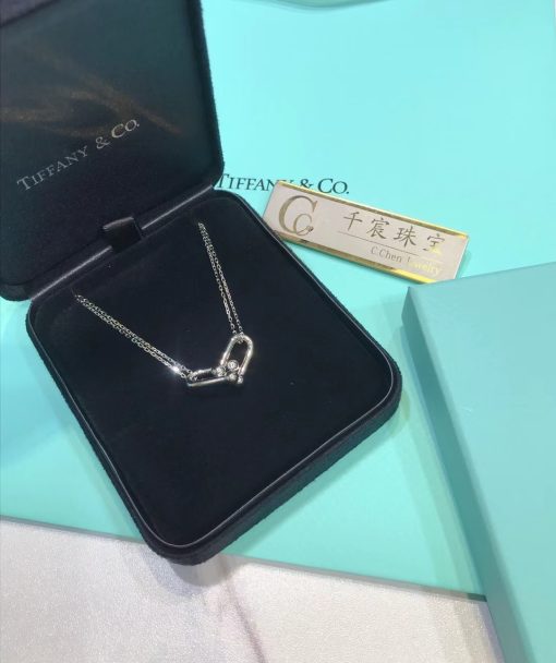 Tiffany HardWear Double Link Pendant 18K White Gold