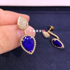 Boucheron Serpent Bohème Earring Yellow Gold Diamond Lapis Lazuli JCO01427