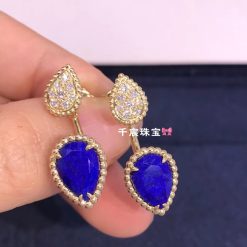 Boucheron Serpent Bohème Earring Yellow Gold Diamond Lapis Lazuli JCO01427