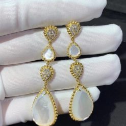 Boucheron Serpent Bohème Couleur Yellow Gold Mother-Of-Pearls Diamond Earrings JCO01281