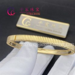 Boucheron Quatre Grosgrain Yellow Gold Bangle JBT00607