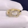 Fred Force 10 Ring Medium Model Yellow Gold And Diamonds 4B0378