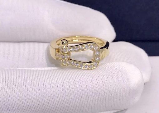 Fred Force 10 Ring Medium Model Yellow Gold And Diamonds 4B0378