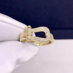 Fred Force 10 Ring Medium Model Yellow Gold And Diamonds 4B0378