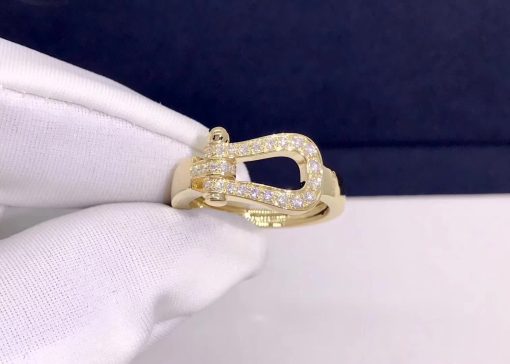 Fred Force 10 Ring Medium Model Yellow Gold And Diamonds 4B0378