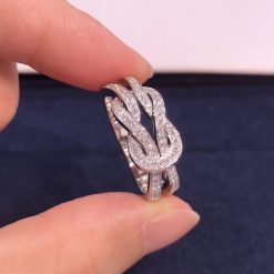 Fred Chance Infinie Ring Medium Model 18k White Gold and Diamonds 4B0869