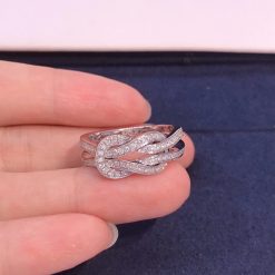 Fred Chance Infinie Ring Medium Model 18k White Gold and Diamonds 4B0869