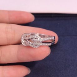 Fred Chance Infinie Ring Medium Model 18k White Gold and Diamonds 4B0869