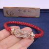 Fred Chance Infinie Bracelet Pink Gold and Diamonds Large Model Red Cable 0B0102-6B0217