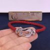 Fred Force 10 Bracelet White Gold Large Model and Red Cable 0B0005-6B0156