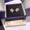 Chaumet Hortensia Aube Rosee Pink Gold Diamond Opal Earrings 083538