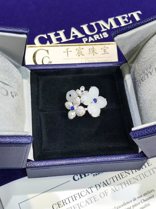 Chaumet Hortensia white chalcedony and White Diamonds Ring 082947